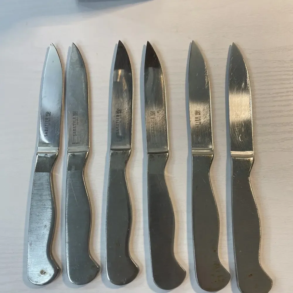 Sabatier 13pc Stainless Steel Hollow Handle Cutlery Set Wood Block Shears